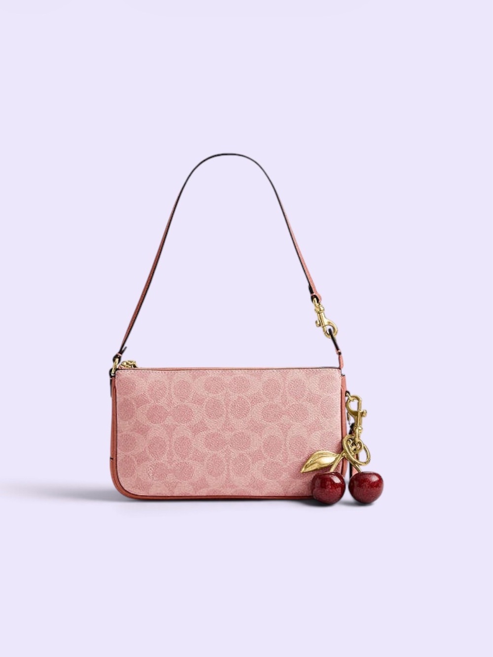 NWT Coach Plaza Bag Signature Canvas Melon Pink CCC42 Wristlet | Shoulder - Picture 12 of 13